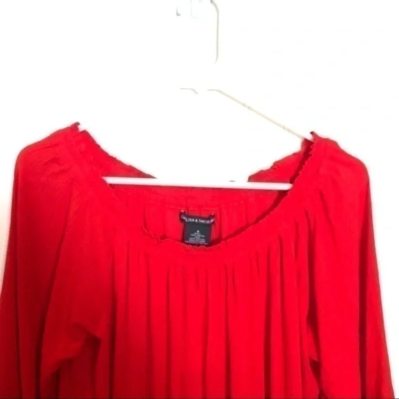 NWT CHELSEA & THEODORE Red Summer Gauze To… - Picture 4 of 6